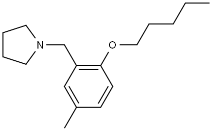 1-[[5-Methyl-2-(pentyloxy)phenyl]methyl]pyrrolidine Structure