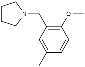 1-[(2-Methoxy-5-methylphenyl)methyl]pyrrolidine Structure