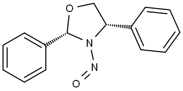 (2S,4S)-3-nitroso-2,4-diphenyloxazolidine Structure