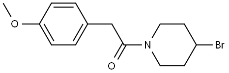 1-(4-Bromo-1-piperidinyl)-2-(4-methoxyphenyl)ethanone Structure