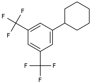 1-cyclohexyl-3,5-bis(trifluoromethyl)benzene Structure