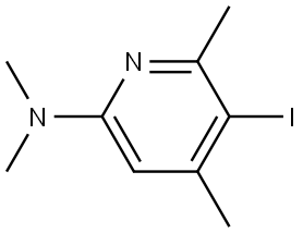 5-Iodo-N,N,4,6-tetramethyl-2-pyridinamine Structure