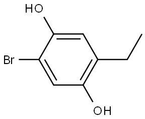 2-Bromo-5-ethyl-1,4-benzenediol Structure