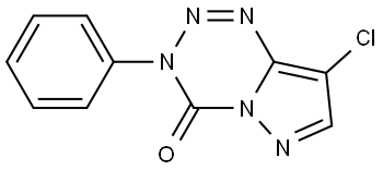 8-chloro-3-phenylpyrazolo[5,1-d][1,2,3,5]tetrazin-4(3H)-one Structure