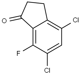 4,6-DICHLORO-7-FLUORO-2,3-DIHYDRO-1H-INDEN-1-ONE Structure