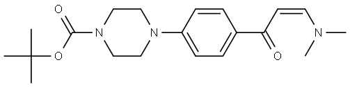 tert-butyl 4-(4-[(2Z)-3-(dimethylamino)prop-2-enoyl]phenyl)piperazine-1-carboxylate Structure