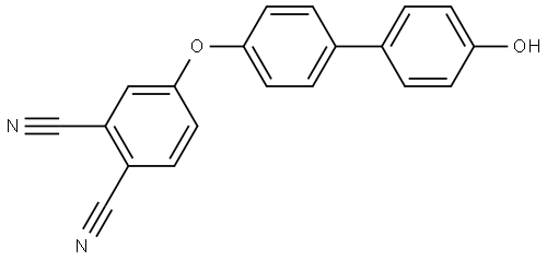 1,2-Benzenedicarbonitrile, 4-[(4′-hydroxy[1,1′-biphenyl]-4-yl)oxy]- Structure