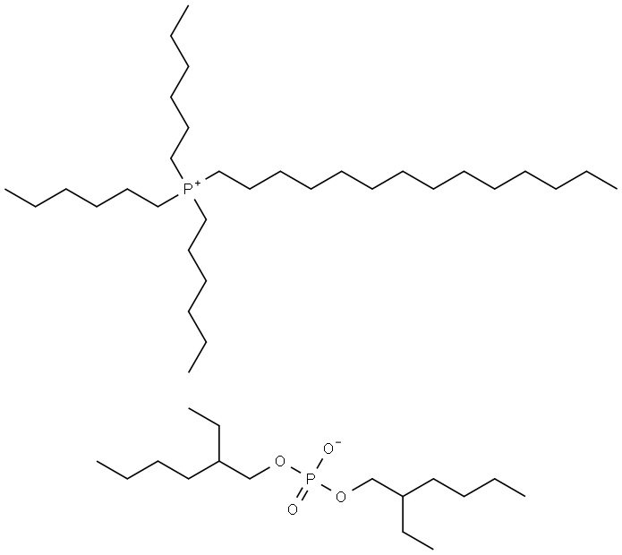 Trihexyltetradecylphosphonium bis(2-ethylhexyl)phosphate Structure