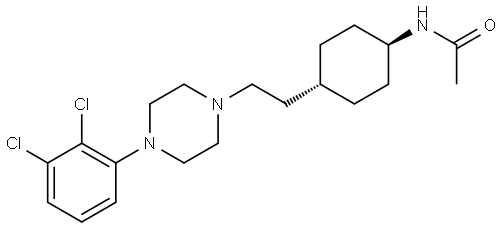 Acetamide, N-[trans-4-[2-[4-(2,3-dichlorophenyl)-1-piperazinyl]ethyl]cyclohexyl]- Structure