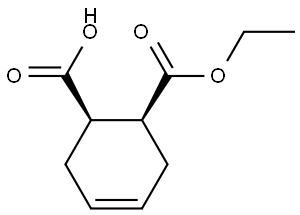 4-Cyclohexene-1,2-dicarboxylic acid, 1-ethyl ester, (1S,2R)- Structure