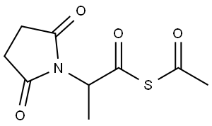 1-Pyrrolidineethanethioic acid, α-methyl-2,5-dioxo-, anhydrosulfide with ethanethioic acid Structure