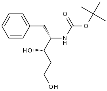 L-threo-Pentitol, 1,2,4-trideoxy-2-[[(1,1-dimethylethoxy)carbonyl]amino]-1-phenyl- 구조식 이미지