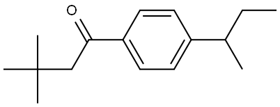 3,3-Dimethyl-1-[4-(1-methylpropyl)phenyl]-1-butanone Structure