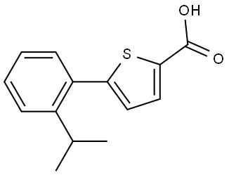 5-[2-(1-Methylethyl)phenyl]-2-thiophenecarboxylic acid Structure