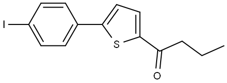 1-[5-(4-Iodophenyl)-2-thienyl]-1-butanone Structure