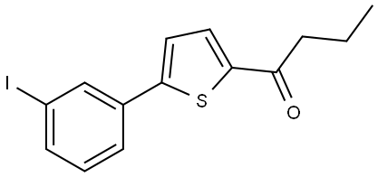 1-[5-(3-Iodophenyl)-2-thienyl]-1-butanone Structure