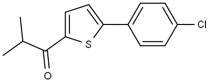 1-[5-(4-Chlorophenyl)-2-thienyl]-2-methyl-1-propanone 구조식 이미지