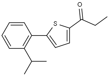 1-[5-[2-(1-Methylethyl)phenyl]-2-thienyl]-1-propanone Structure