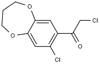 2-Chloro-1-(8-chloro-3,4-dihydro-2H-1,5-benzodioxepin-7-yl)ethanone Structure