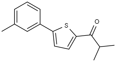 2-Methyl-1-[5-(3-methylphenyl)-2-thienyl]-1-propanone Structure