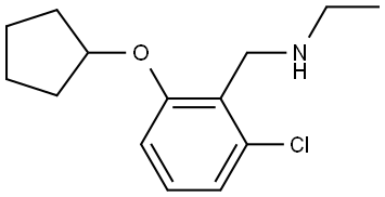 2-Chloro-6-(cyclopentyloxy)-N-ethylbenzenemethanamine Structure