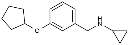 3-(Cyclopentyloxy)-N-cyclopropylbenzenemethanamine Structure