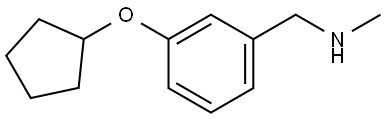 3-(Cyclopentyloxy)-N-methylbenzenemethanamine Structure