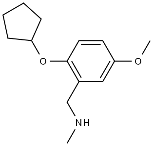 2-(Cyclopentyloxy)-5-methoxy-N-methylbenzenemethanamine Structure