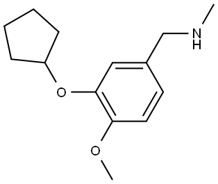 3-(Cyclopentyloxy)-4-methoxy-N-methylbenzenemethanamine Structure