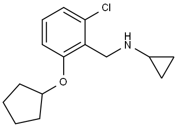 2-Chloro-6-(cyclopentyloxy)-N-cyclopropylbenzenemethanamine Structure