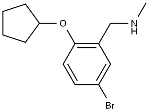 5-Bromo-2-(cyclopentyloxy)-N-methylbenzenemethanamine Structure