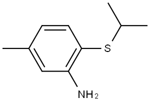 5-Methyl-2-[(1-methylethyl)thio]benzenamine Structure