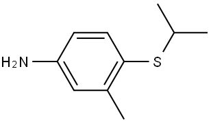 3-Methyl-4-[(1-methylethyl)thio]benzenamine Structure