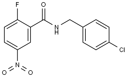 N-(4-chlorobenzyl)-2-fluoro-5-nitrobenzamide Structure