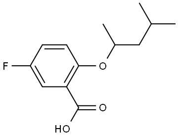 5-fluoro-2-((4-methylpentan-2-yl)oxy)benzoic acid Structure