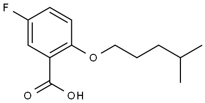 5-fluoro-2-((4-methylpentyl)oxy)benzoic acid Structure