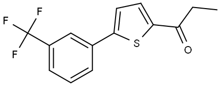 1-[5-[3-(Trifluoromethyl)phenyl]-2-thienyl]-1-propanone Structure