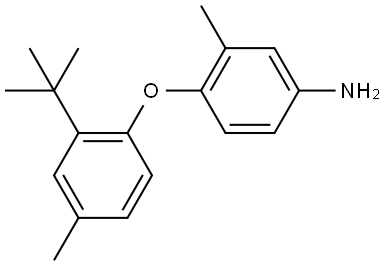 4-[2-(1,1-Dimethylethyl)-4-methylphenoxy]-3-methylbenzenamine Structure