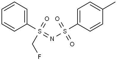 N-[(Fluoromethyl)oxidophenyl-λ4-sulfanylidene]-4-methyl-benzenesulfonamide Structure