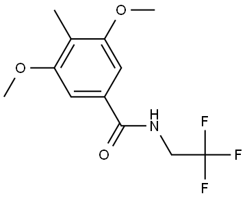 3,5-Dimethoxy-4-methyl-N-(2,2,2-trifluoroethyl)benzamide Structure