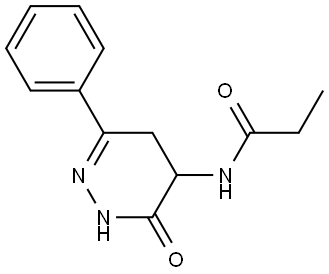 N-(3-oxo-6-phenyl-2,3,4,5-tetrahydropyridazin-4-yl)propanamide Structure