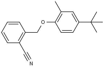 2-[[4-(1,1-Dimethylethyl)-2-methylphenoxy]methyl]benzonitrile Structure