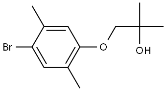 1-(4-Bromo-2,5-dimethylphenoxy)-2-methyl-2-propanol Structure