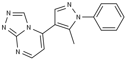 5-(5-methyl-1-phenyl-1H-pyrazol-4-yl)[1,2,4]triazolo[4,3-a]pyrimidine 구조식 이미지