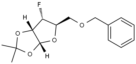 α-D-Ribofuranose, 3-deoxy-3-fluoro-1,2-O-(1-methylethylidene)-5-O-(phenylmethyl)- Structure