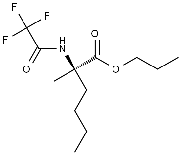 (R)-propyl 2-methyl-2-(2,2,2-trifluoroacetamido)hexanoate 구조식 이미지