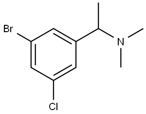 1-(3-bromo-5-chlorophenyl)-N,N-dimethylethan-1-amine Structure