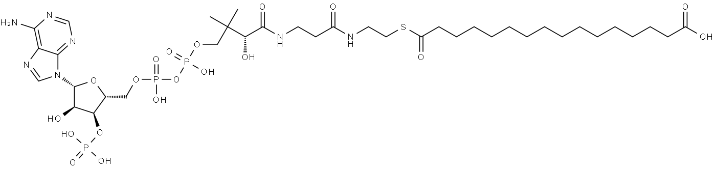 Coenzyme A, S-(hydrogen hexadecanedioate) Structure