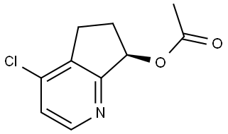 (R)-4-chloro-6,7-dihydro-5H-cyclopenta[b]pyridin-7-yl acetate Structure