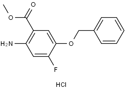 methyl 2-amino-5-(benzyloxy)-4-fluorobenzoate hydrochloride 구조식 이미지